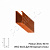 потолок Рейка кубота 40/70 Дуб янтарный WDZ 8023 Cesal сталь фото